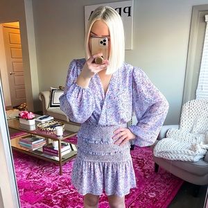 Lavender Smocked Waist Dress